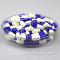 Hard Gelatin capsule light blue and white